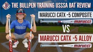 Marucci Cat X is HOT! Review of the CatX Composite vs Alloy USSSA -5 HitTrax at The Bullpen Training