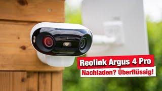 Reolink Argus 4 Pro - Diese kabellose 4K 180° Kamera musst Du nicht nachladen!