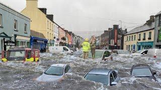 Chaos in England, Wales! Heavy Floods, Storm Darragh Destroying Homes in France