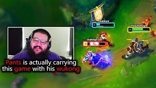 I SHOWED PINK WARD MY WUKONG ADC AND LANED WITH HIM AND WE STOMPED PRO PLAYERS!