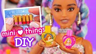 How to make mini things for Doll: lipstick, perfume, coconut, heels, backpack and more