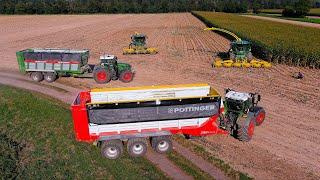 Mais 2024 : 2X John Deere 9500i & 8600i | Hartmuth Henn | Pöttinger | Fendt | Maisernte | Harvest 4K