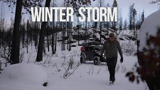 Solo Winter Camping | Snow Storm