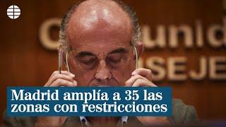 Madrid amplía de 32 a 35 las zonas básicas de salud con restricciones