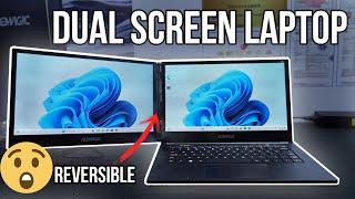 FIRST EVER Dual Screen Laptop with Built in Fully Reversible Horizontal Hinge! ACEMAGIC Z1A