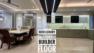 FULLY FURNISHED 4 BHK WELL APPOINTED RICH LUXURY BUILDER FLOOR IN INDIRAPURAM | ATTRACTIVE FLOOR 