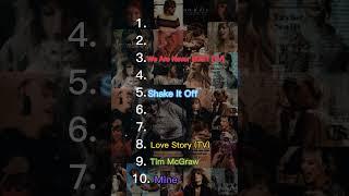 Taylor Swift Lead Single Ranking #shorts #taylorswift