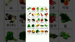Korean Vegetable Meaning #eps #korean #learn
