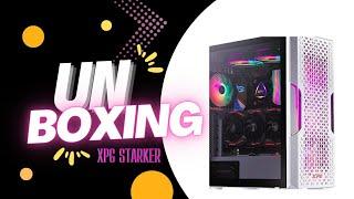 XPG STARKER AIR Mid Tower Tempered Glass White Computer Case Gaming Cabinet  with 2 X 120mm fan 