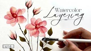 The Magic of Watercolor! Super FUN Layering Technique! How to Paint Loose Transparent Roses!