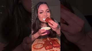 Chilis Nashville Hot Mozzarella Sticks Mukbang ️ ive been dying to try these, they are so good!