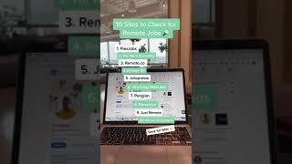 10 Sites to Check for REMOTE Jobs ️