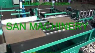 Automatic parallel paper tube making machine with inline cutting