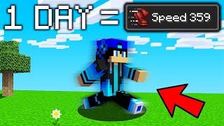 MINECRAFT BUT MY SPEED INCREASES EVERY MINUTE