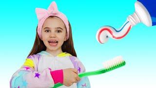 Brush your Teeth song | Morning Routine with Polina Fun