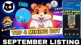 September Listing top 4 projects | 100 $ par Airdrop | #hamsterkombat #cats