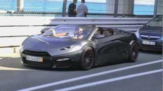 Savage Rivale Roadyacht GTS acceleration and driving in Monaco