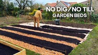 No-dig / No-till vegetable garden beds | From start to planting 