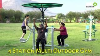 4 Station Multi Outdoor Gym