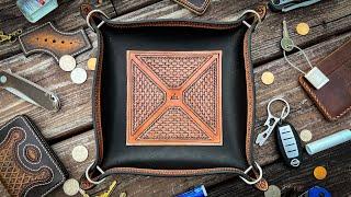 Tooled Leather Valet Tray- A Fancy Place To Store Your Stuff - How It’s Made