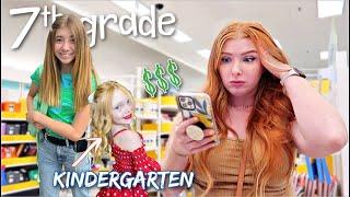 7th GRADE & KINDERGARTEN back to school shopping (MIDDLE SCHOOL supply list)