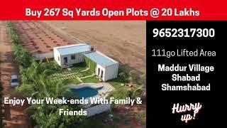 Open Plots for Sale Near Shamshabad, Shabad Maddur Village,111GO Lifted Area, Call - 9652317300