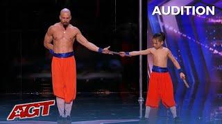 Temple London: Father Son Duo Make Simon Cowell Jealous on America's Got Talent!