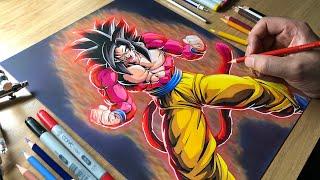 Drawing Goku SSJ4 - Time-lapse | Artology