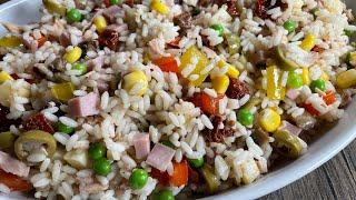 RICE SALAD RECIPE | SUMMER FOOD RECIPE | SALAD RECIPE