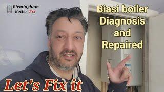 Biasi combination boiler diagnosis and repaired Birmingham UK emergency gas heating engineer