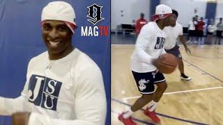 Deion Sanders Shows Off His Prime Time Basketball Skills! 