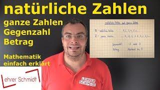 natürliche Zahlen & ganze Zahlen | Mathematik - einfach erklärt | Lehrerschmidt