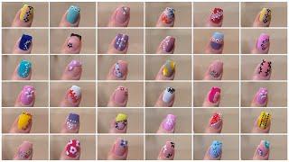 35 Easy floral nail art designs compilation || Nail art for short and long nails 2024