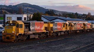 Quad Header Galore On KiwiRail Freight Trains (4K)