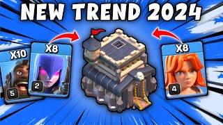 TH9 Valkyrie + Hog Rider + Witch Attack Strategy | Best Th9 Attack Strategy 2024 (Clash of Clans)