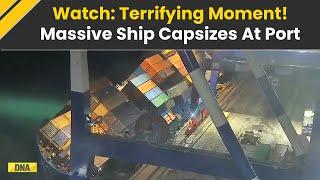 Caught on Camera: Cargo Ship Capsizes in Devastating Istanbul Port Accident I World News