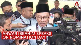 Malaysia GE15: Opposition leader Anwar Ibrahim at nomination centre in Perak