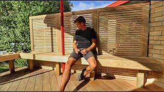 DIY Outdoor Bench with Trellis