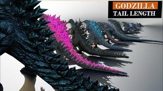 Legendary Godzilla Tail Size Comparison | 2025 | 3D