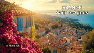 Discover Sainte Agnès - The Highest Coastal Village in Europe - French Riviera 4K Walking Tour