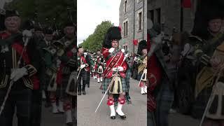 Scotland the Brave as Drum Major Esson leads the Pipe Bands to Tomintoul Highland Games #shorts