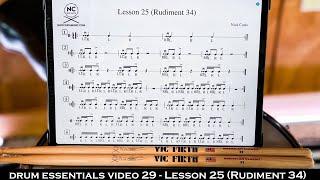 Drum Essentials Video 29 -  Lesson 25 (Rudiment 34) | NickCostaMusic.com