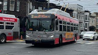 ⁴ᴷ⁶⁰ (FULL ROUTE) SF MUNI New Flyer XT40 #5849 on 2 Sutter - to Ferry Plaza