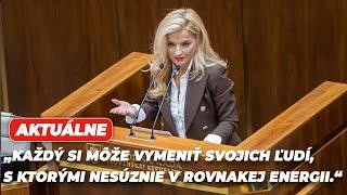 Šimkovičová na hodine otázok:„My na ministerstve nerobíme žiadne personálne čistky."