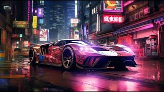 Ford GT in Cyberpunk Style. AI Created