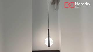 Homdiy Modern Acrylic Led Pendant Light For Bedroom Bedside