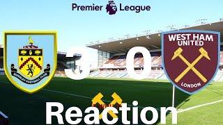 Burnley 3 - West Ham United 0 Post Match Reaction | Premier League | JP WHU TV