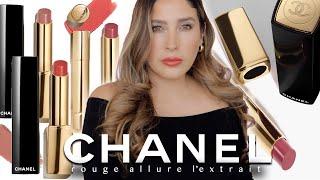 CHANEL ROUGE ALLURE L'EXTRAIT LIPSTICKS Swatches Review and HOW TO CHANGE THE REFILLS