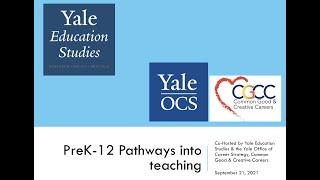 Yale Education Studies Pathways into Teaching