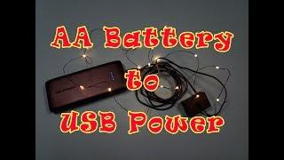 AA Battery Powered Light String to USB Power Conversion